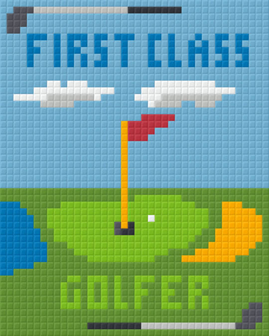 1st Class Golf One [1] Baseplate PixelHobby Mini-mosaic Art Kit